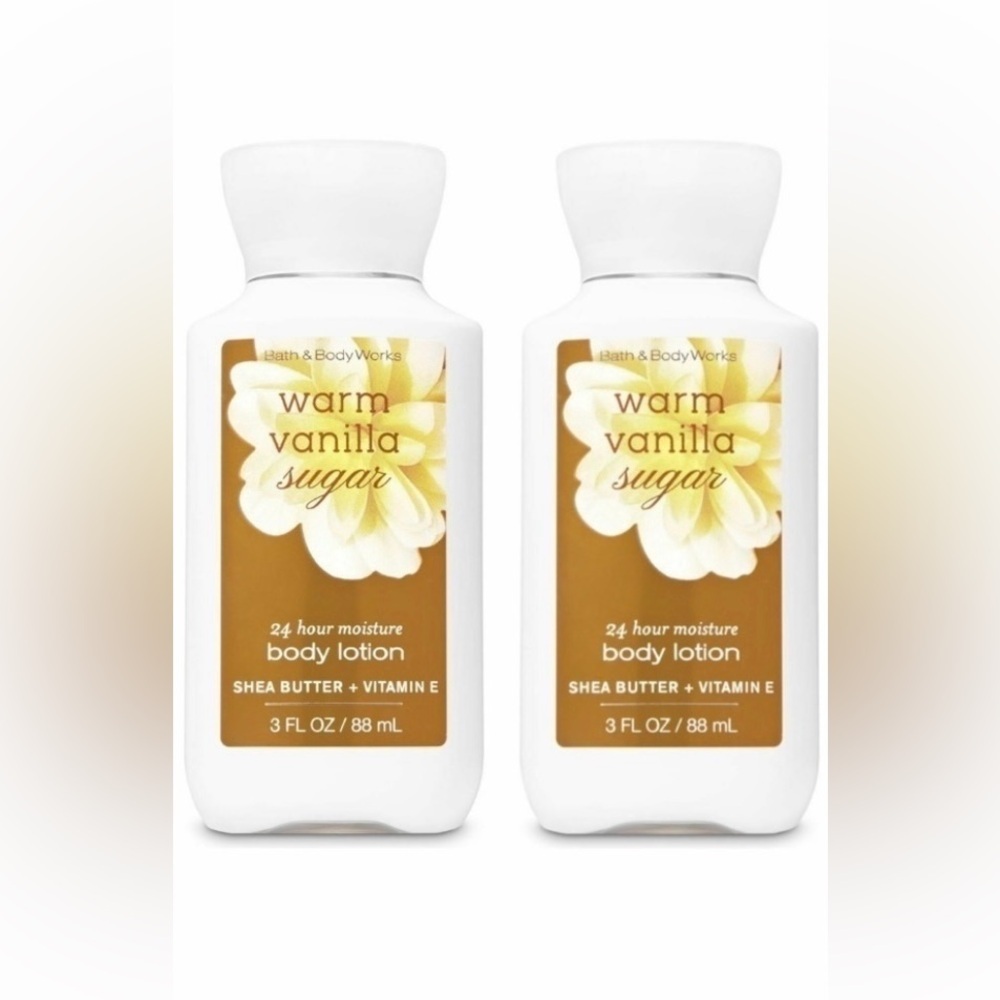 New Bath & Body Works Warm Vanilla Sugar Travel Sized Lotion x2